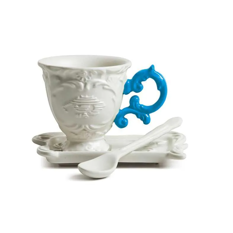 Seletti I-Wares coffee set with coffee cup, spoon and saucer