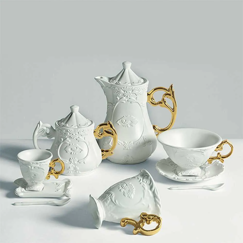 Seletti I-Wares coffee set with coffee cup, spoon and saucer