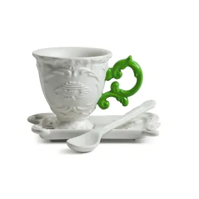 Seletti I-Wares coffee set with coffee cup, spoon and saucer