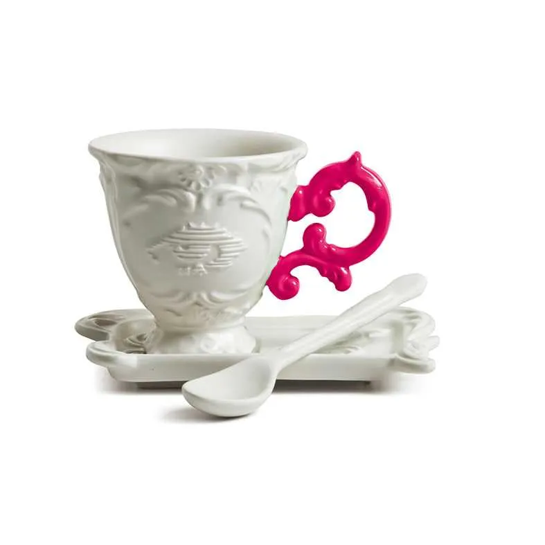 Seletti I-Wares coffee set with coffee cup, spoon and saucer