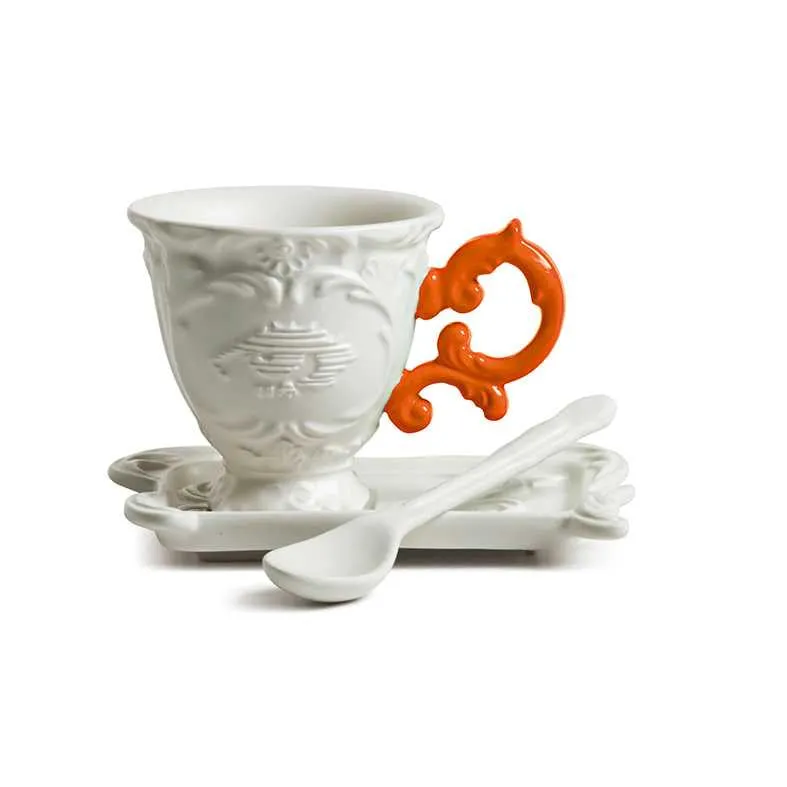 Seletti I-Wares coffee set with coffee cup, spoon and saucer