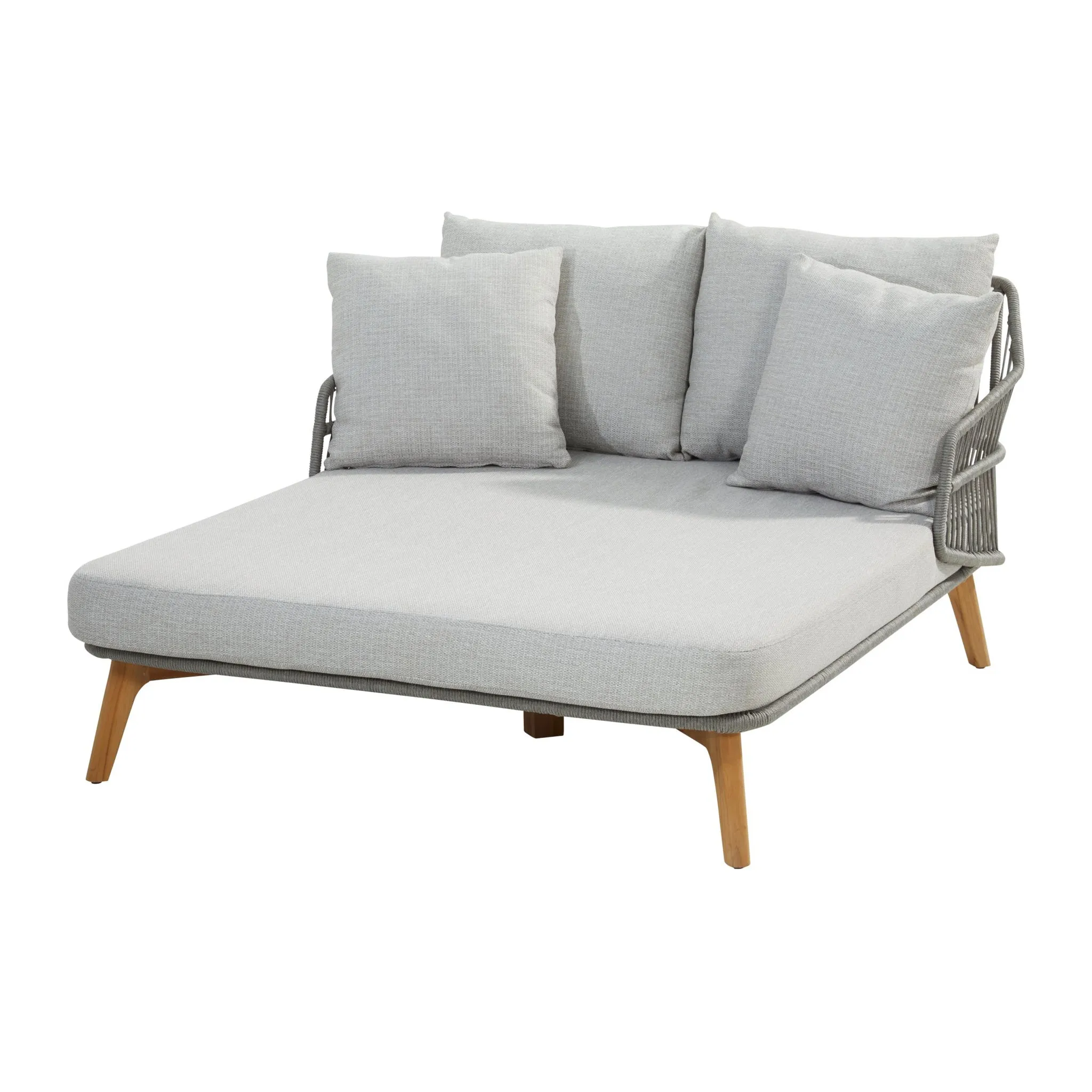 Sempre Double Lounger in Light Grey