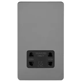 Shaver Socket Dual Voltage Black Nickel