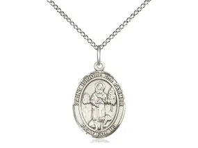 St Isidore the Farmer-Sterling Silver