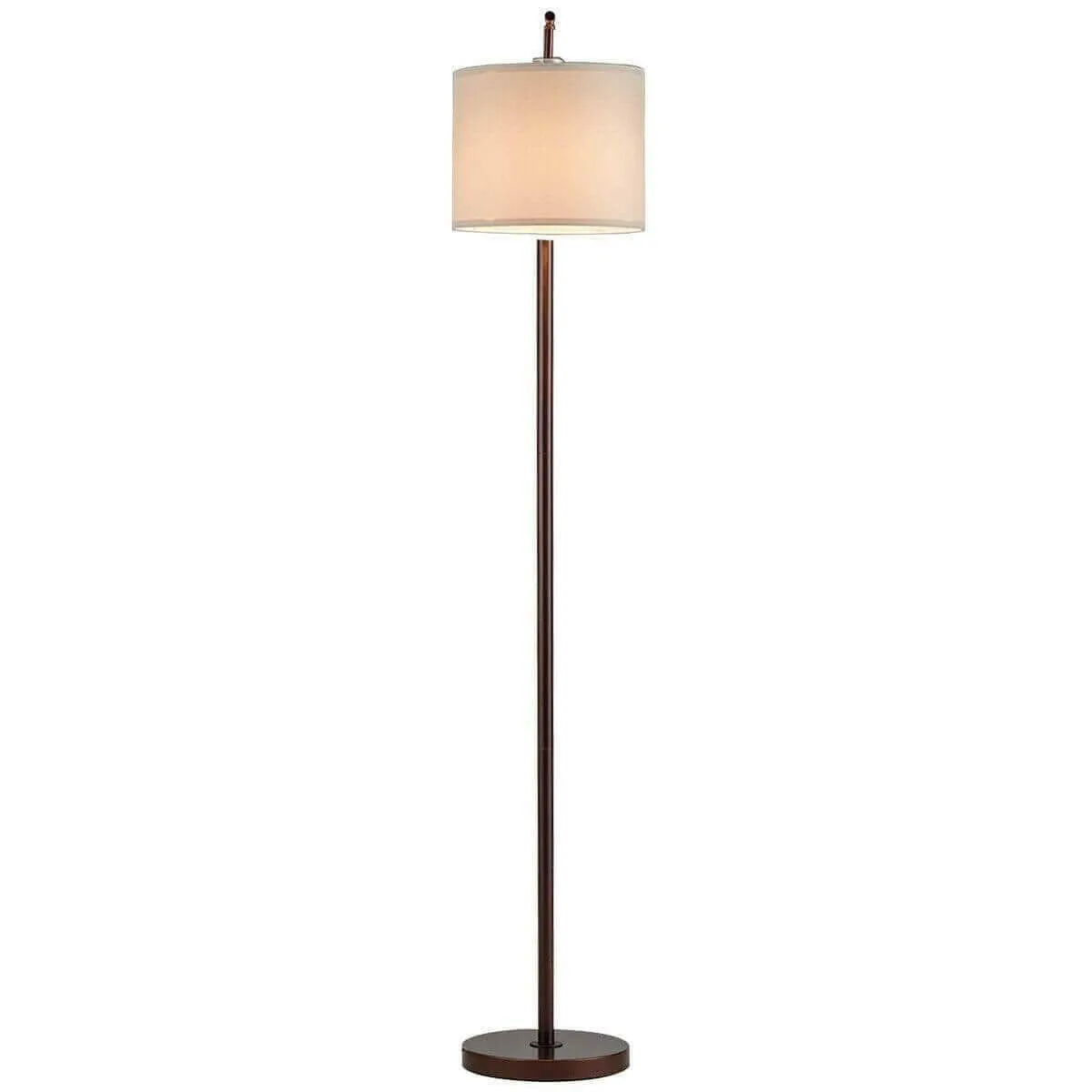 Standing Industrial Arc Light with Hanging Lamp Shade Bedroom