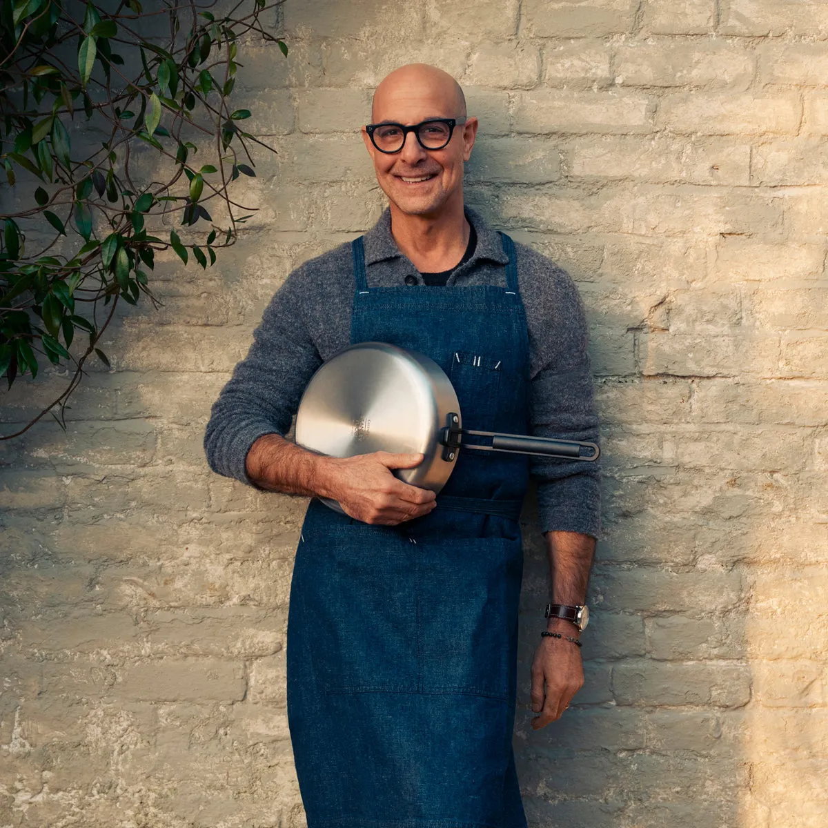 Stanley Tucci™ Stainless Steel Ceramic Nonstick 6-Piece Cookware Set with The Tucci Cookbook