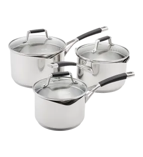 Stellar Induction 3 Piece Draining Saucepan Set