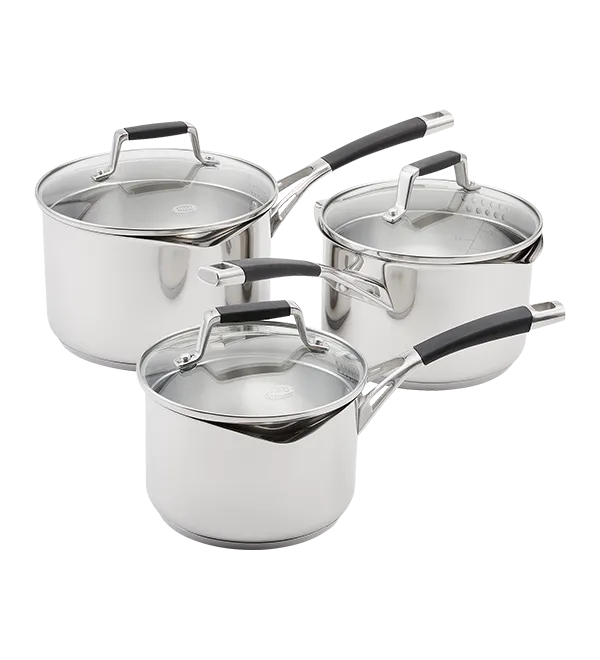 Stellar Induction 3 Piece Draining Saucepan Set