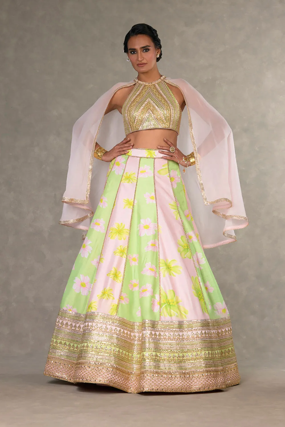 Summertime Parijat Sorbet Lehenga