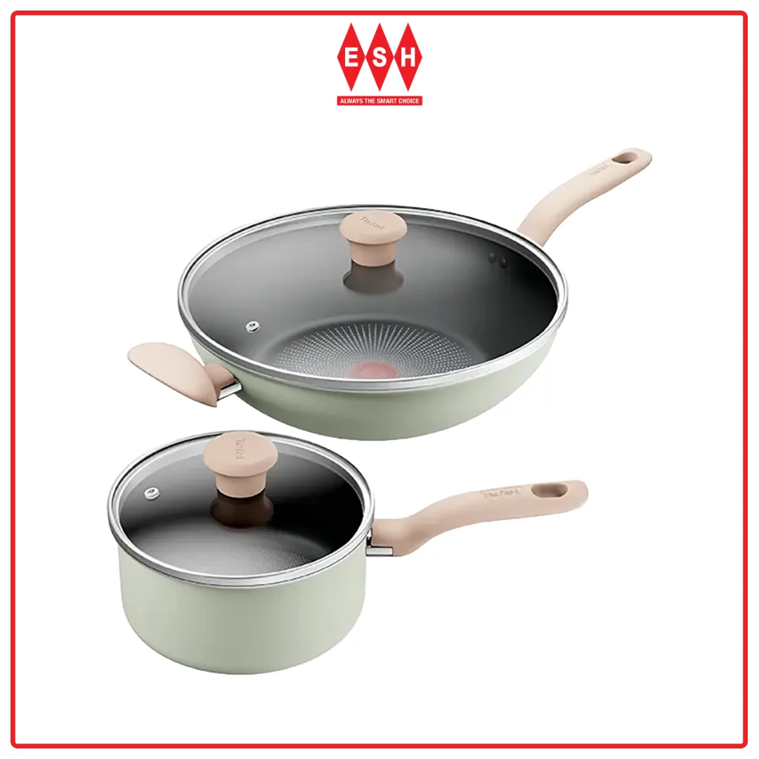 Tefal G179S495 So Matcha 4 Pcs Cookware Set (WokPan 30cm   SaucePan 18cm)