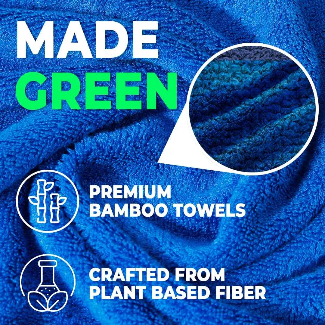 The Better Home Bamboo Bath Towel for Men & Women | 450GSM Bamboo Towel | Ultra Soft, Hyper Absorbent & Anti Odour Bathing Towel | 27x54 inches (Pack of 2, Red   Royal Blue)