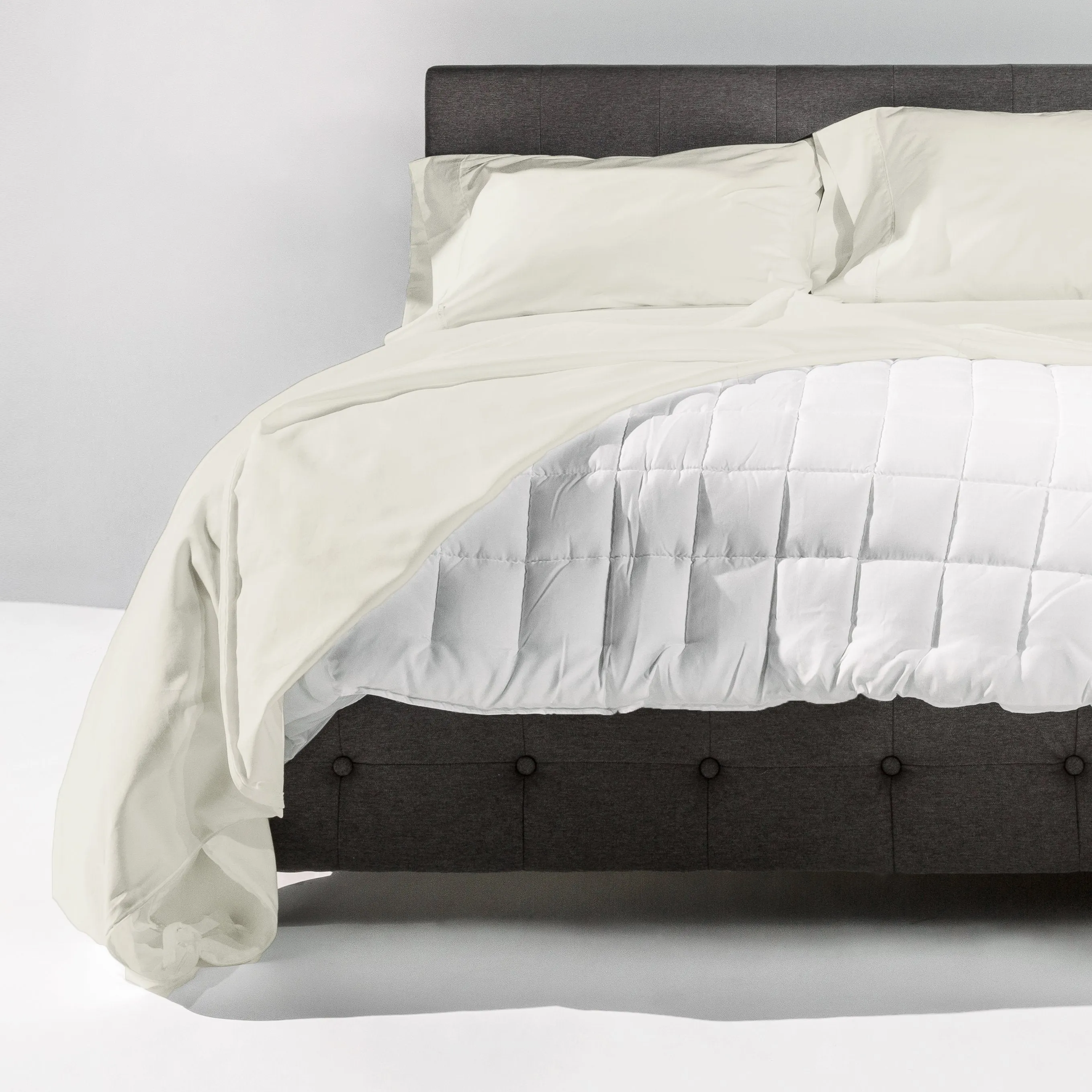 The New-Way Duvet Cover | Easy: Zips Open Wide on 2 Sides | No Bunching: Comforter Clips In | Quick Adjustments w/Hidden Side Vents | 100% Cotton Percale