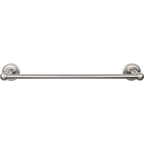 Top Knobs ED6BSNF Edwardian Bath Towel Bar 18 In. Single - Rope Backplate Brushed Satin Nickel