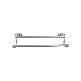 Top Knobs ED9APC Edwardian Bath Towel Bar 24 In. Double - Oval Backplate Antique Pewter