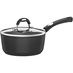 Tramontina Brazil  Monaco Induction 18cm 2L Black Aluminum Saucepan with Interior and Exterior Starflon Premium PFOA Free Nonstick Coating