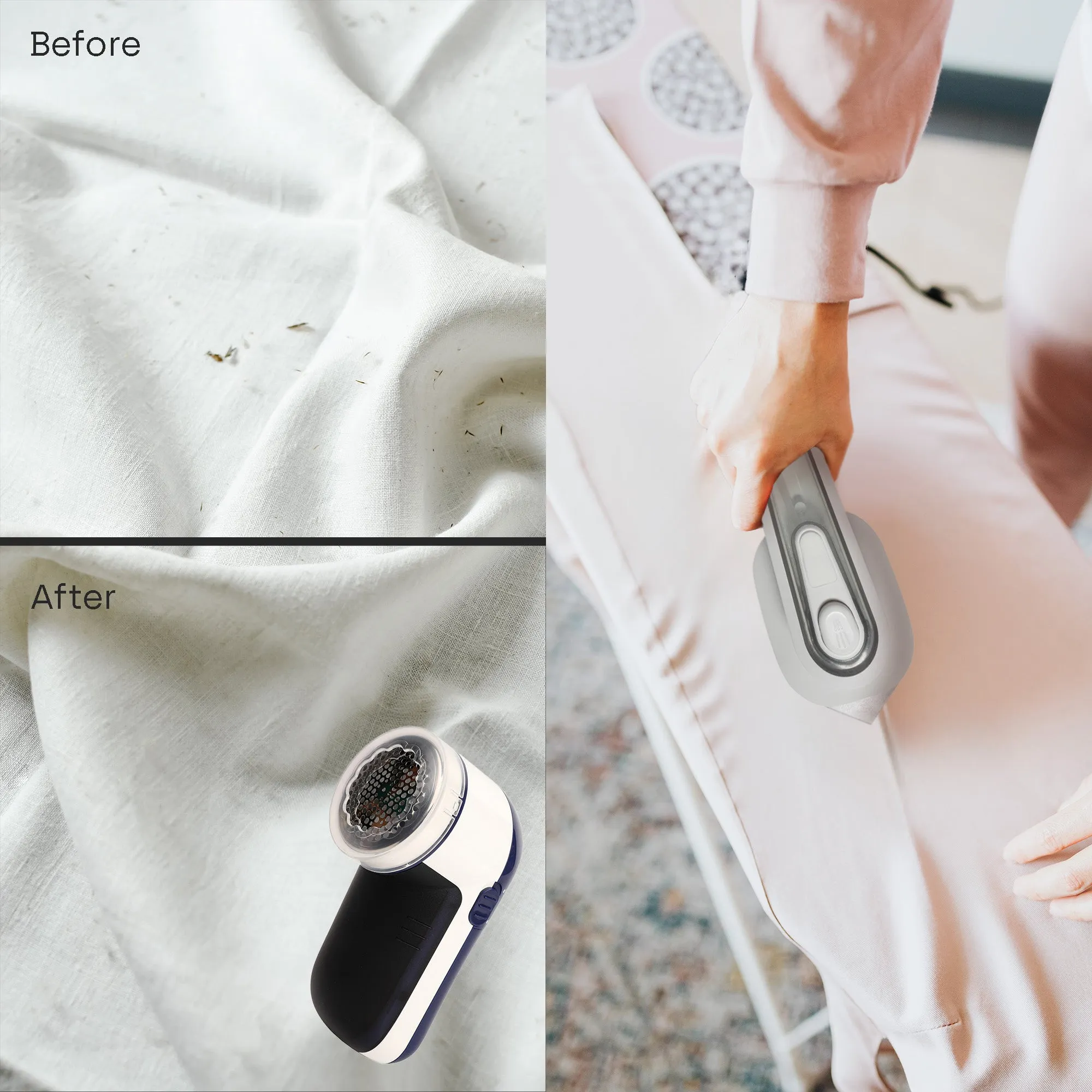 Travel-Ready Garment Grooming Kit: Compact Lint Remover, Fabric Shaver & Mini Iron