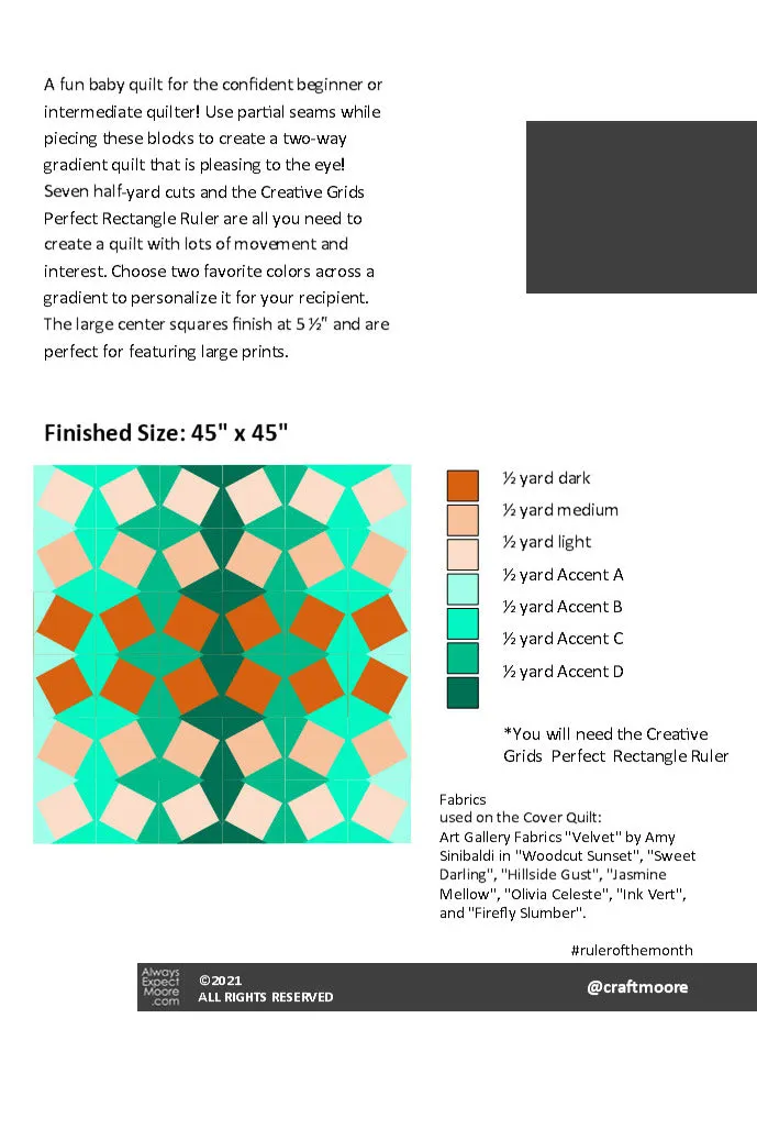 Turned Up Quilt - Digital Download Pattern