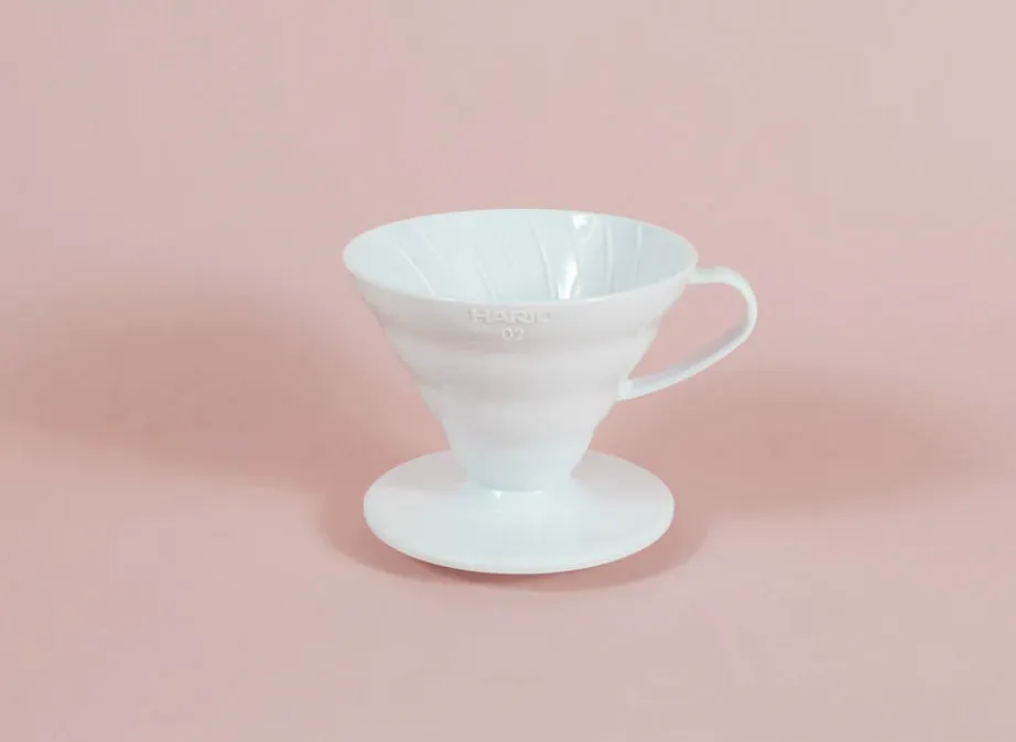 v60 2 Cup Plastic White Dripper