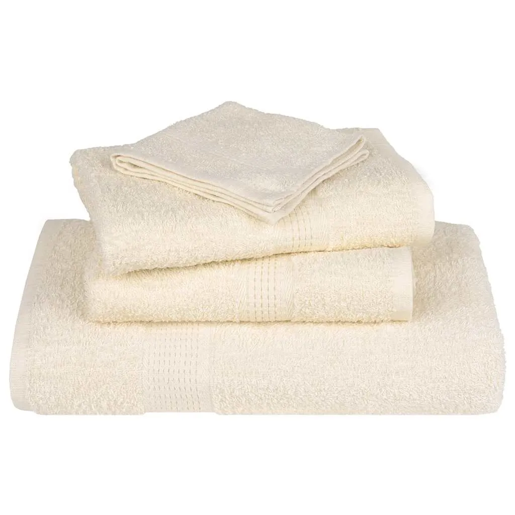 vidaXL 6 Piece Towel Set Cream 360 gsm 100% Cotton