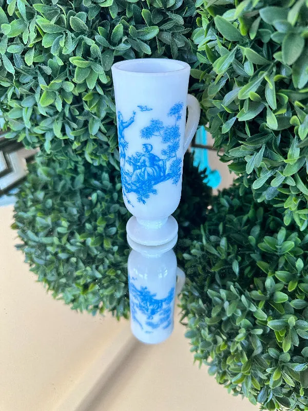 Vintage Avon Cup, Vase, Toile Detail