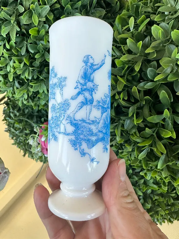 Vintage Avon Cup, Vase, Toile Detail