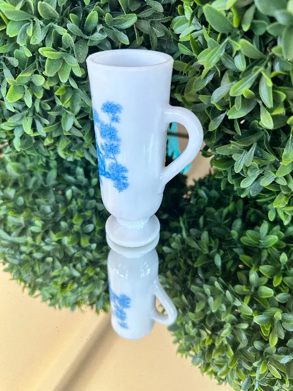 Vintage Avon Cup, Vase, Toile Detail