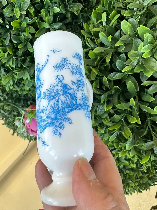 Vintage Avon Cup, Vase, Toile Detail