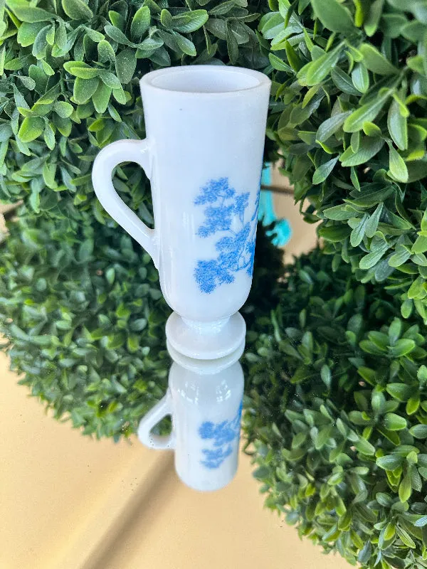 Vintage Avon Cup, Vase, Toile Detail