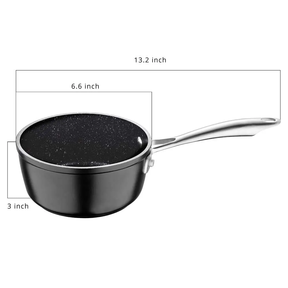 Vital by MasterPRO - 1.2 Qt Forged Aluminum Titanium-Reinforced Non Stick Saucepan