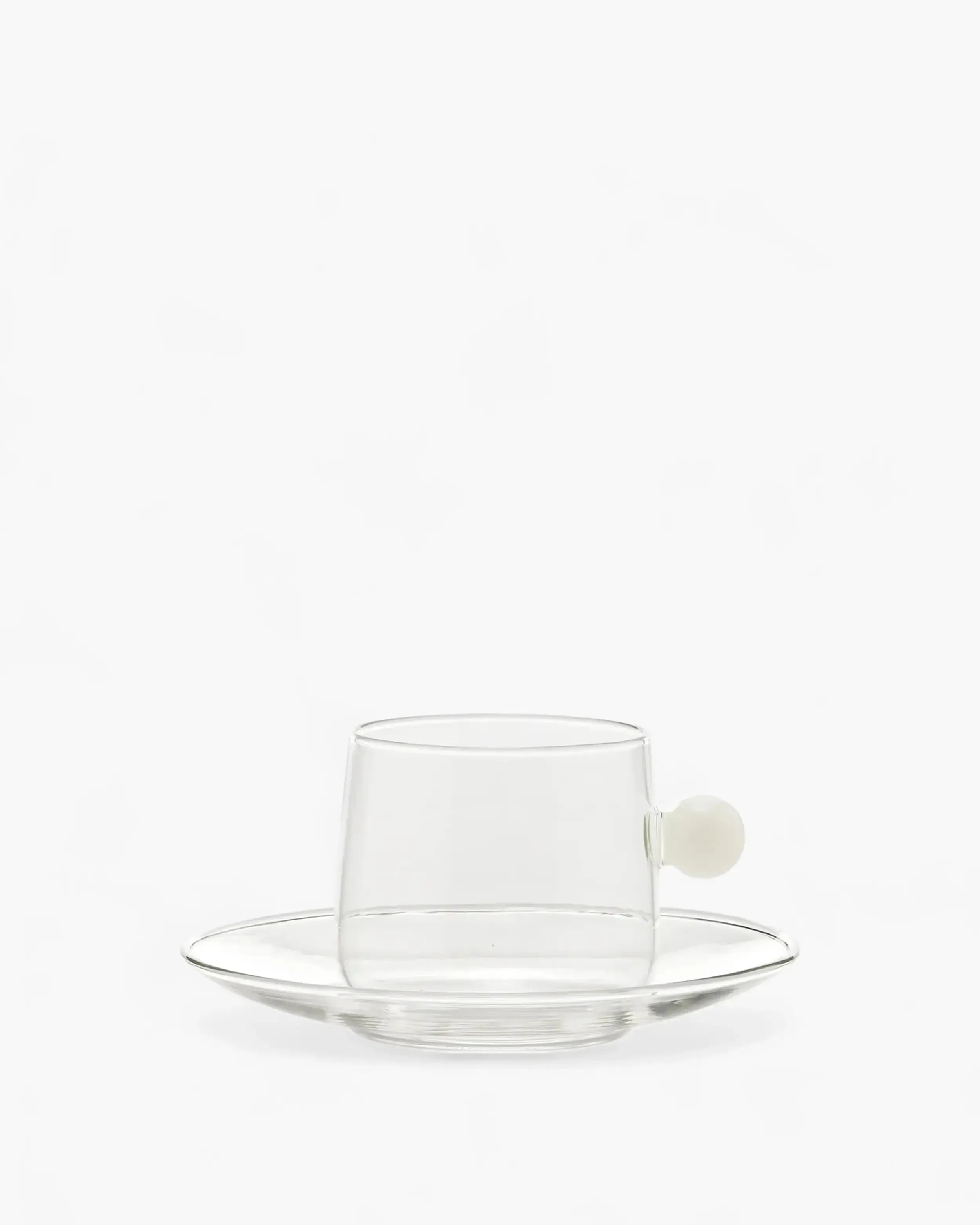 Zafferano Bilia glass Tea cup with small plate 22 cl-7.44 oz