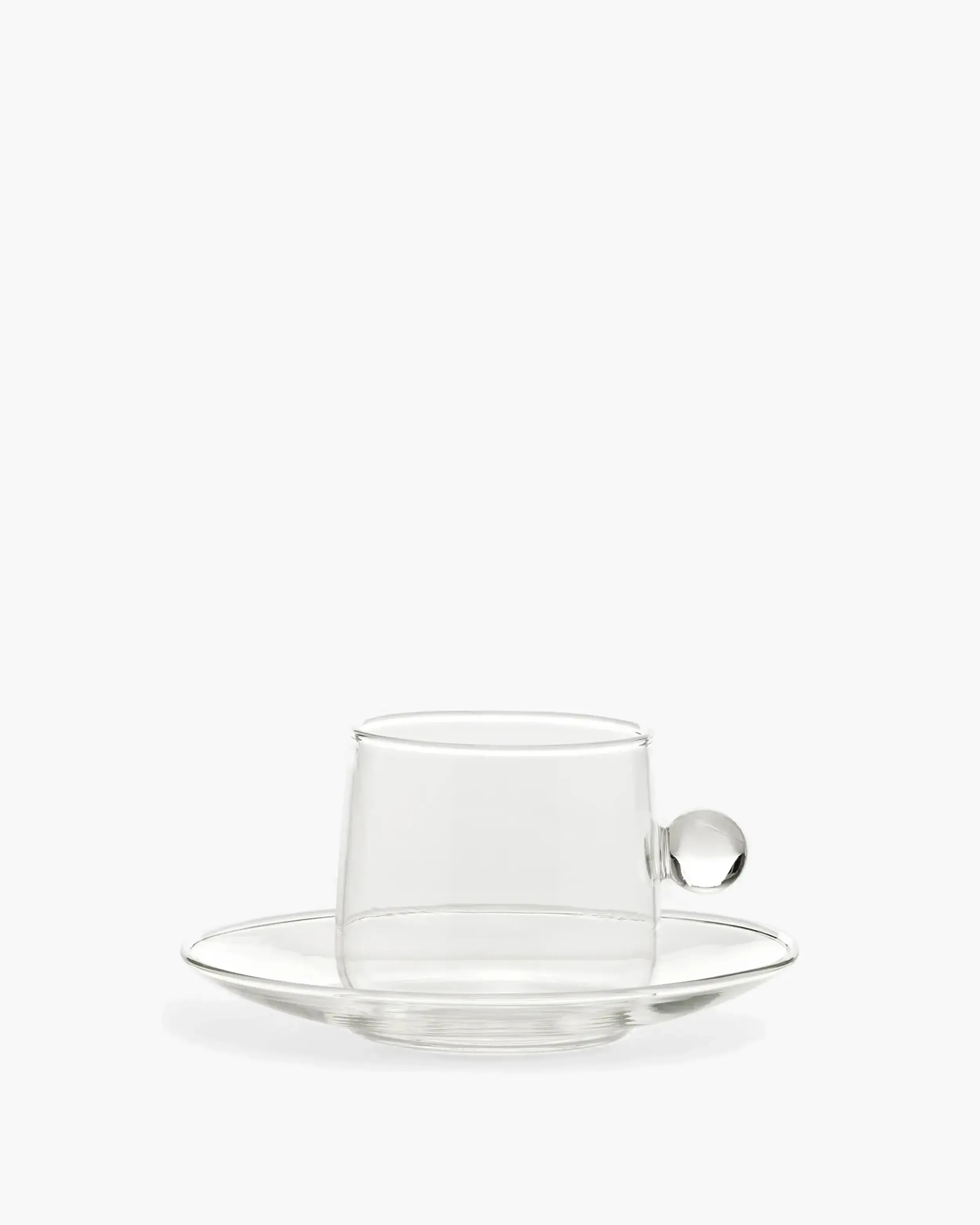 Zafferano Bilia glass Tea cup with small plate 22 cl-7.44 oz