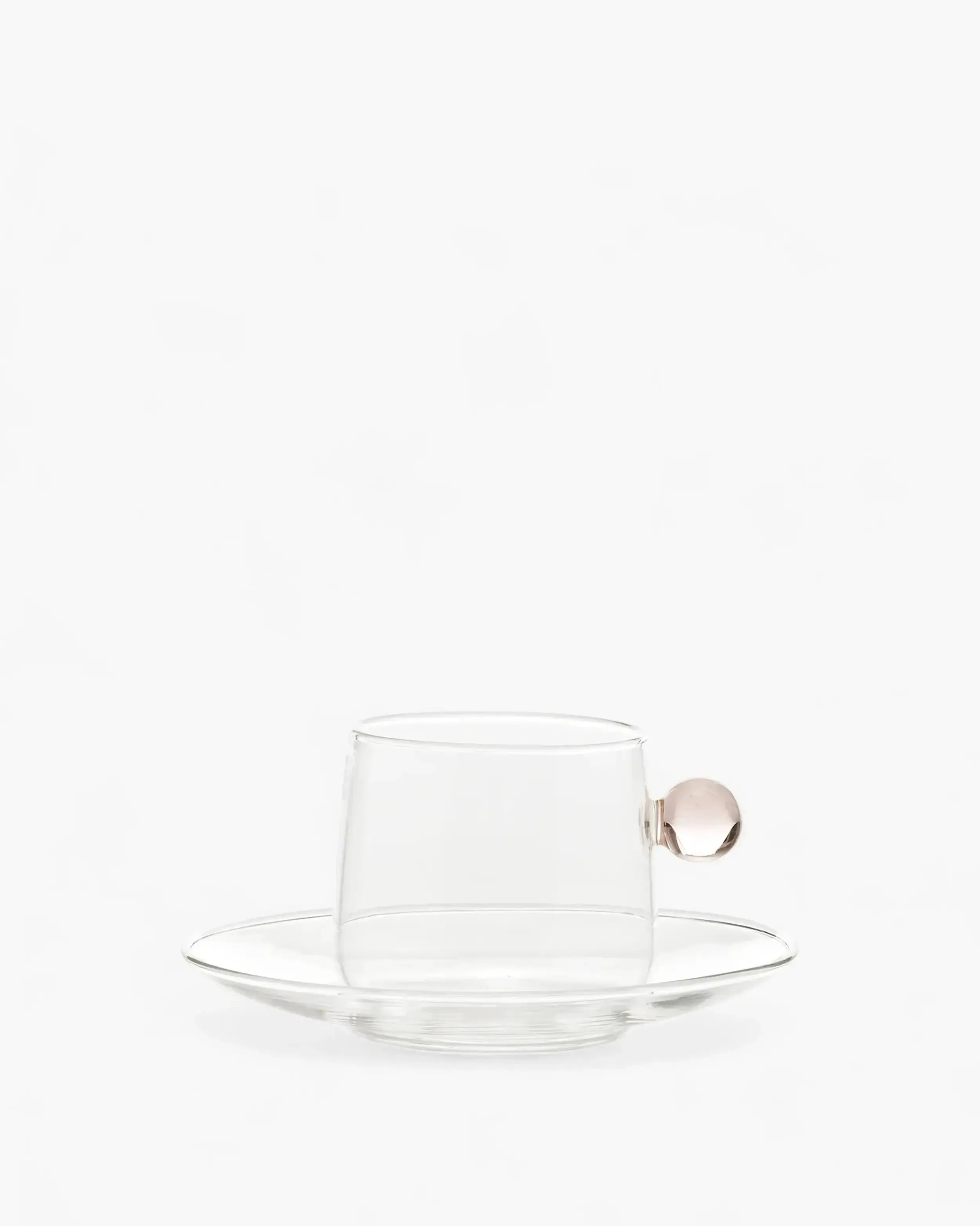 Zafferano Bilia glass Tea cup with small plate 22 cl-7.44 oz