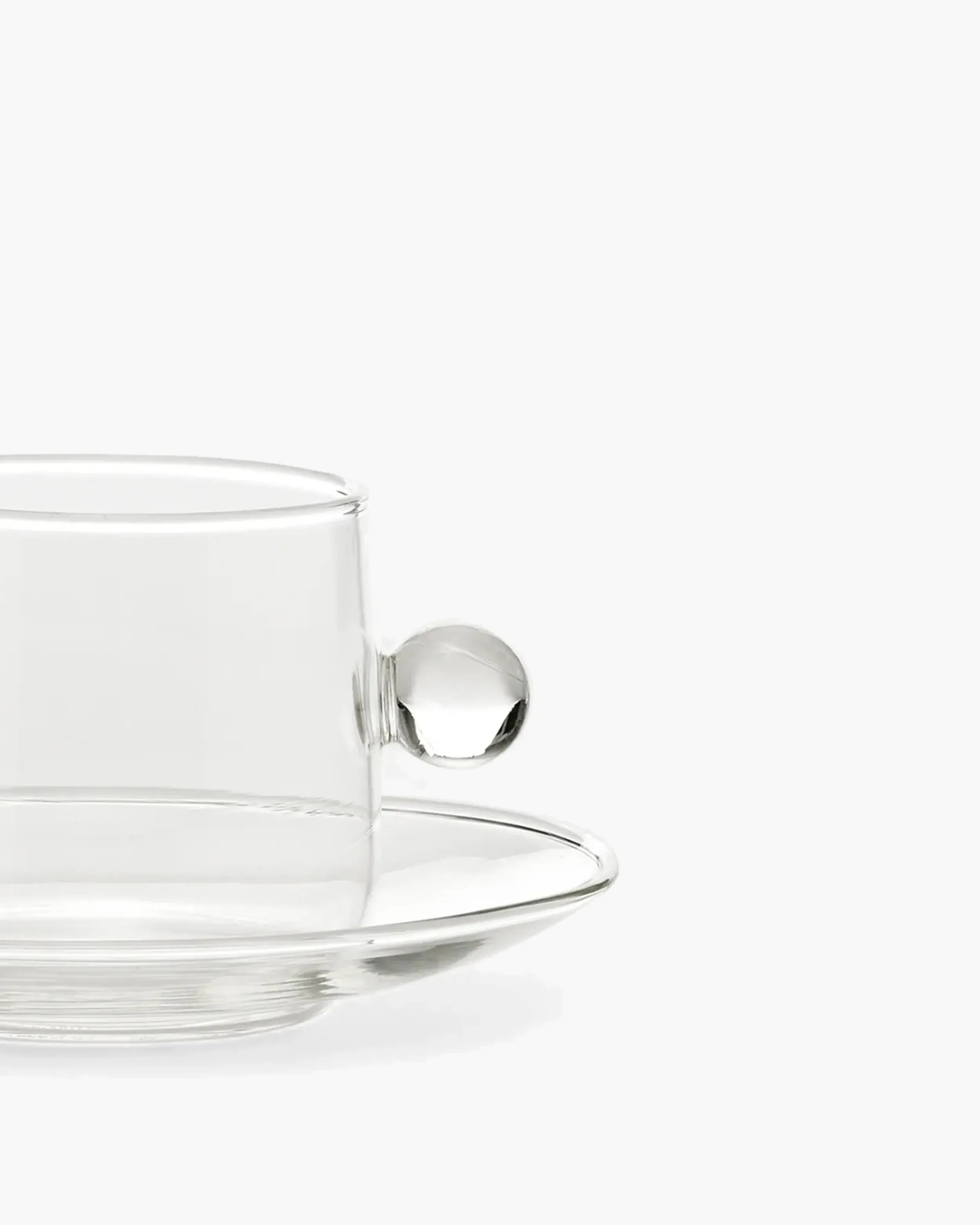 Zafferano Bilia glass Tea cup with small plate 22 cl-7.44 oz